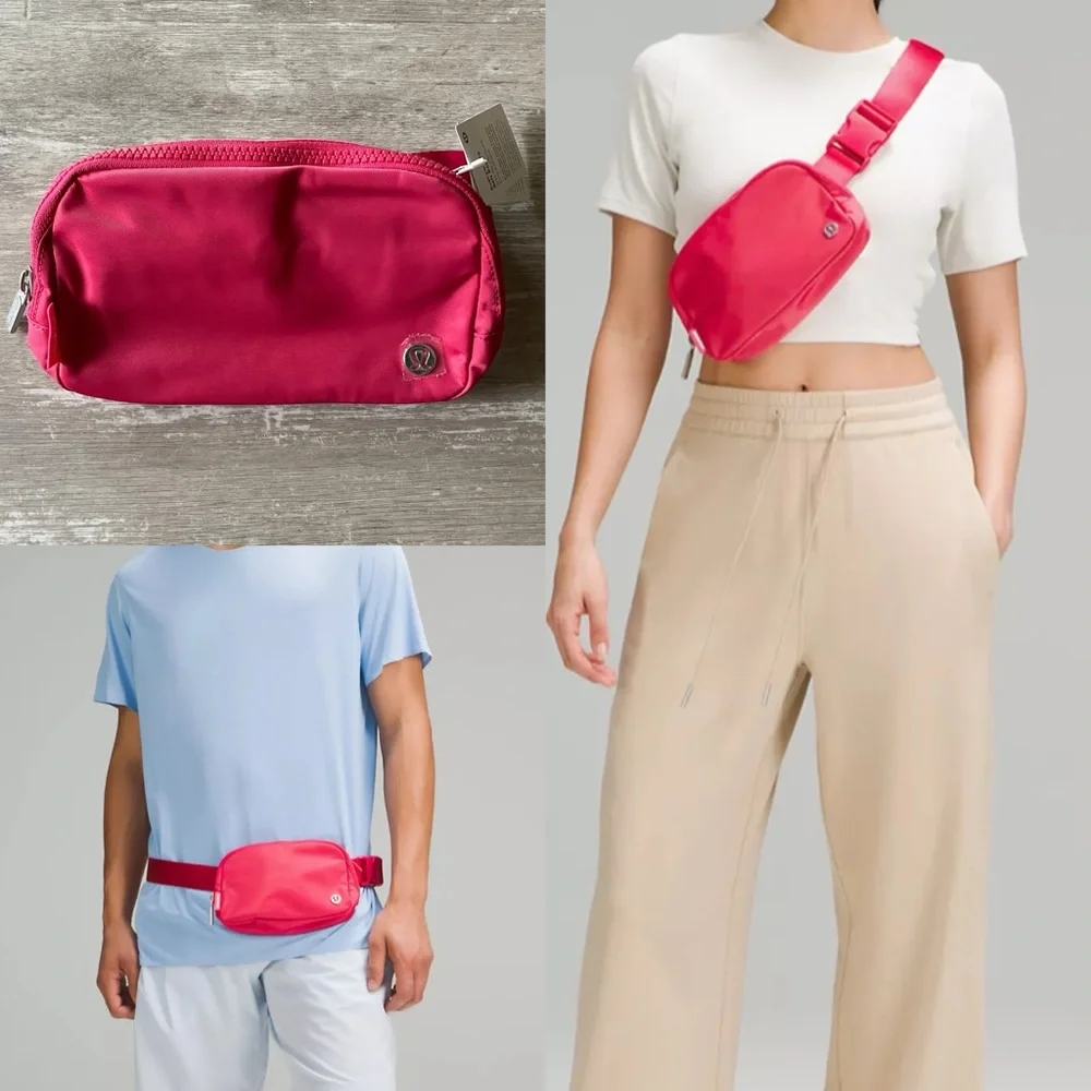 Lululemon Everywhere Belt Bag *1L in Cherry Tint (red dark pink) NEW